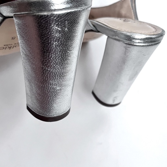 BOTKIER Women’s Hannah Metallic Silver Leather Pointed Mule Slip-on Size 5.5 - Picture 10 of 11